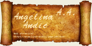 Angelina Andić vizit kartica
